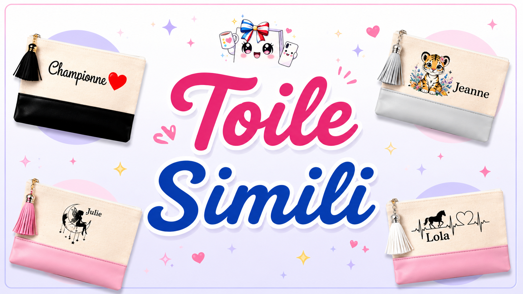 Pochette toile / simili
