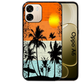 Coque noire taperso pour OPPO A6 A6X 4G et 5G avec motif hawai sun protection antichoc personnalisée