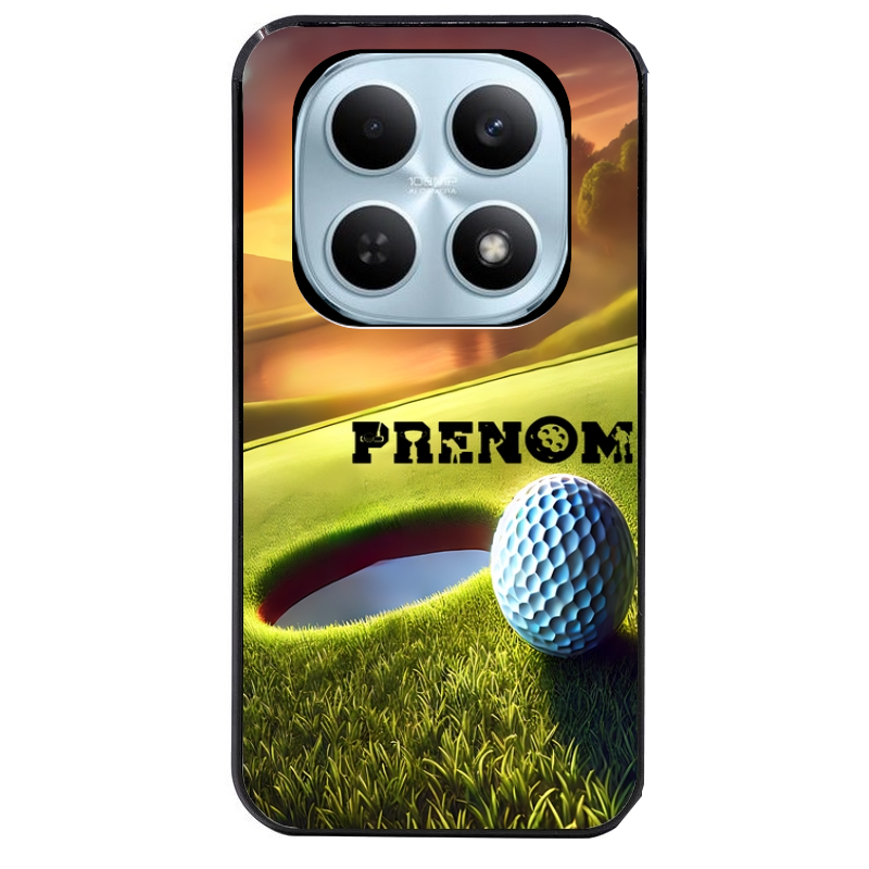Coque noire taperso pour POCO M8 5G et PRO 5G avec motif golf personnalisee protection antichoc personnalisée