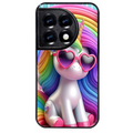 Coque noire taperso pour OnePlus 11 et 12 avec motif licorne pop art protection antichoc personnalisée