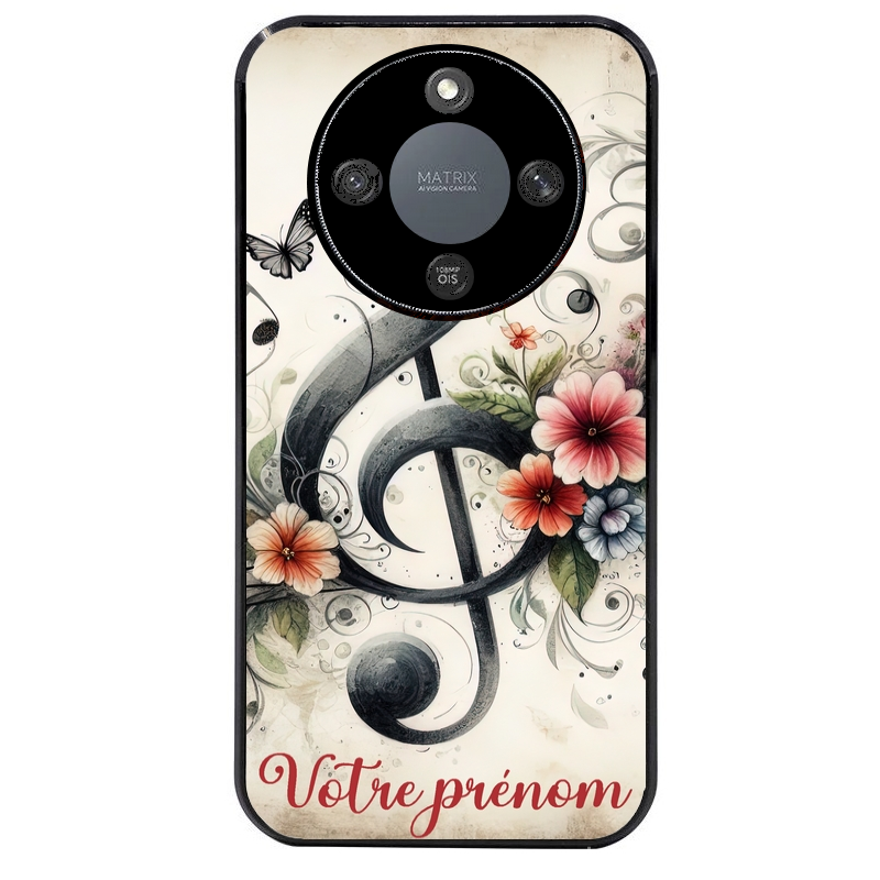 Coque noire taperso pour Magic 8 LITE et PRO avec motif musique cle sol personnalisee protection antichoc personnalisée
