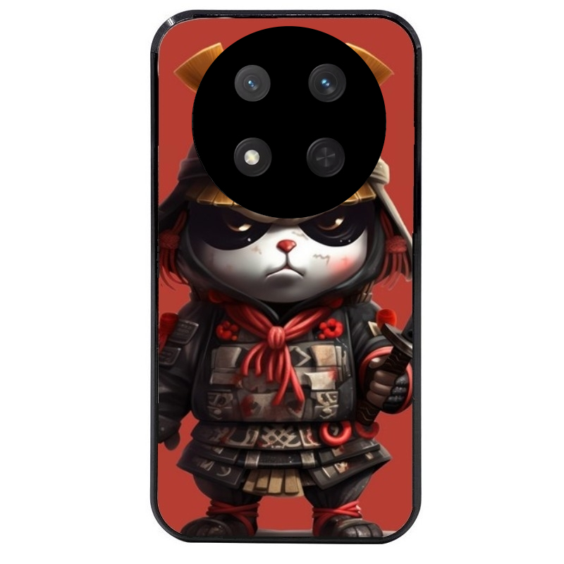 Coque noire taperso pour Magic 7 LITE et PRO avec motif panda et samourai protection antichoc personnalisée