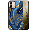 Coque noire taperso pour OPPO A6 A6X 4G et 5G avec motif marbre bleu agathe protection antichoc personnalisée