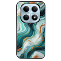 Coque noire taperso pour POCO M8 5G et PRO 5G avec motif marbre vert protection antichoc personnalisée