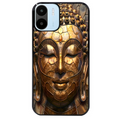 Coque noire taperso pour Redmi A1 et A2 avec motif bouddha et mosaique protection antichoc personnalisée