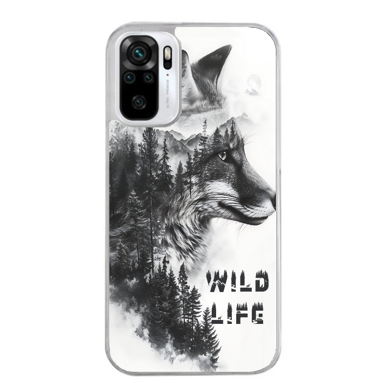 Coque taperso pour Redmi Note 10 4G 5G PRO 10S avec motif renard fox wild protection antichoc personnalisée