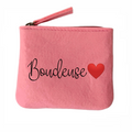 Porte monnaie personnalisé boudeuse en feutrine en feutrine