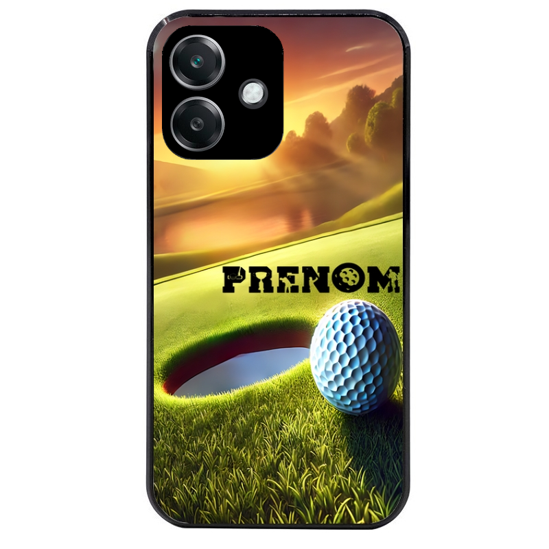 Coque noire taperso pour OPPO A40 avec motif golf personnalisee protection antichoc personnalisée