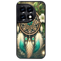 Coque noire taperso pour OnePlus 11 et 12 avec motif dreamcatcher talisman protection antichoc personnalisée