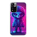 Coque taperso pour Redmi Note 11 4G PRO 5G 11S avec motif tete de mort skull fluo protection antichoc personnalisée