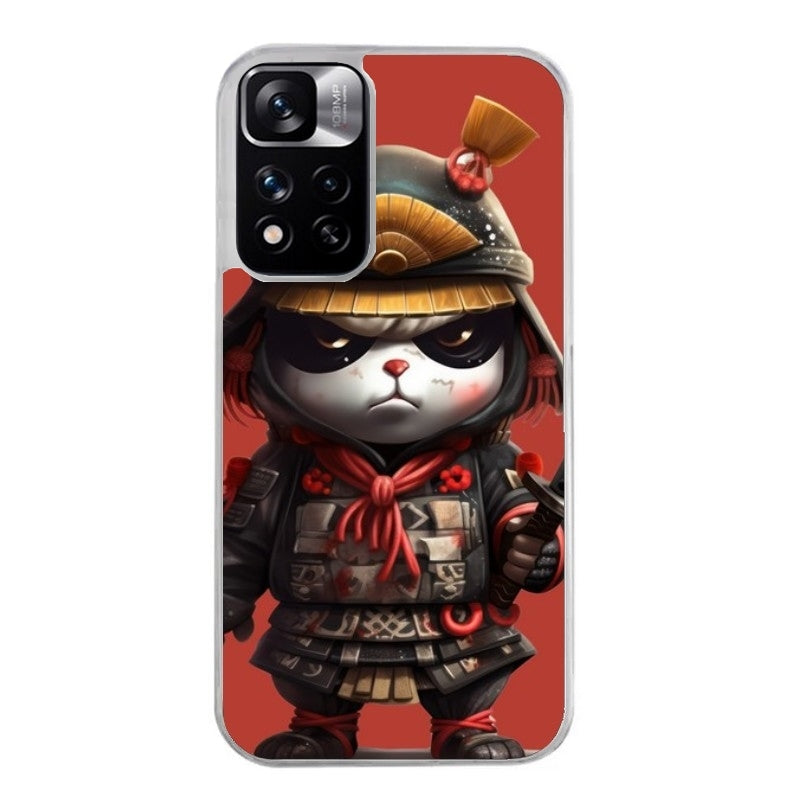 Coque taperso pour Redmi Note 10 4G 5G PRO 10S avec motif panda et samourai protection antichoc personnalisée