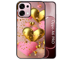 Coque noire taperso pour OPPO A6 PRO 4G et 5G avec motif coeur rose protection antichoc personnalisée