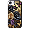 Coque noire taperso pour Iphone 16 16E PLUS MAX PRO avec motif papillon gothic protection antichoc personnalisée
