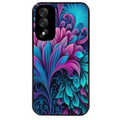 Coque noire taperso pour OnePlus Nord 5 avec motif tropical violet et des fleurs protection antichoc personnalisée