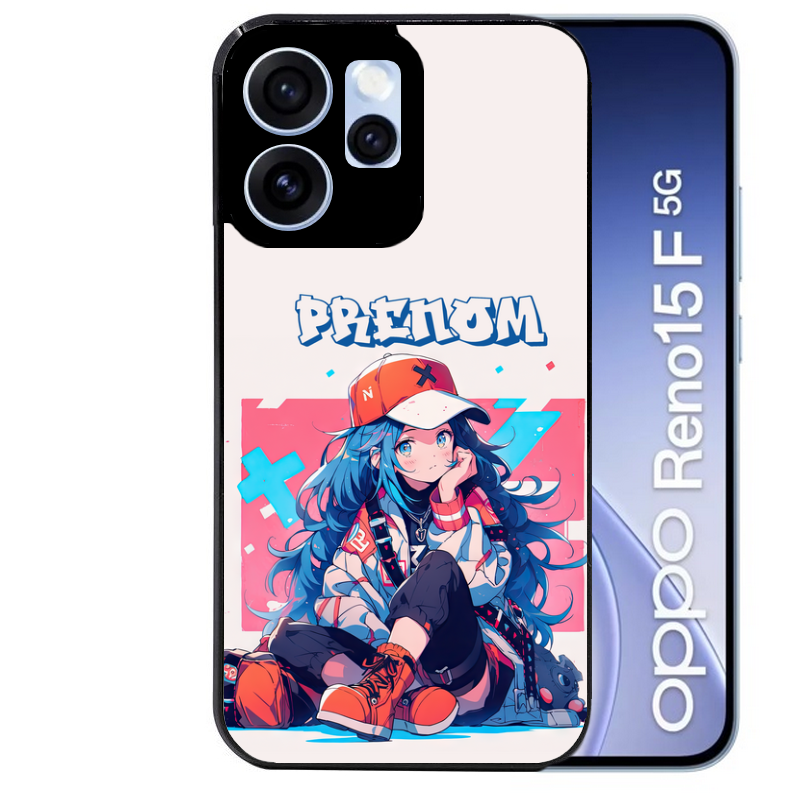 Coque noire taperso pour OPPO Reno 15 et F FS 5G avec motif anime casquette personnalise protection antichoc personnalisée