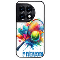 Coque noire taperso pour OnePlus 11 et 12 avec motif tennis raquette personnalisee protection antichoc personnalisée
