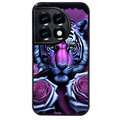 Coque noire taperso pour OnePlus 11 et 12 avec motif tigre uv style manga protection antichoc personnalisée