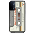 Coque noire taperso pour OPPO A54 et A74 5G avec motif cassette grise personnalisable protection antichoc personnalisée