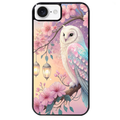 Coque noire taperso pour Iphone 17 17E AIR MAX PRO avec motif chouette cerisier protection antichoc personnalisée