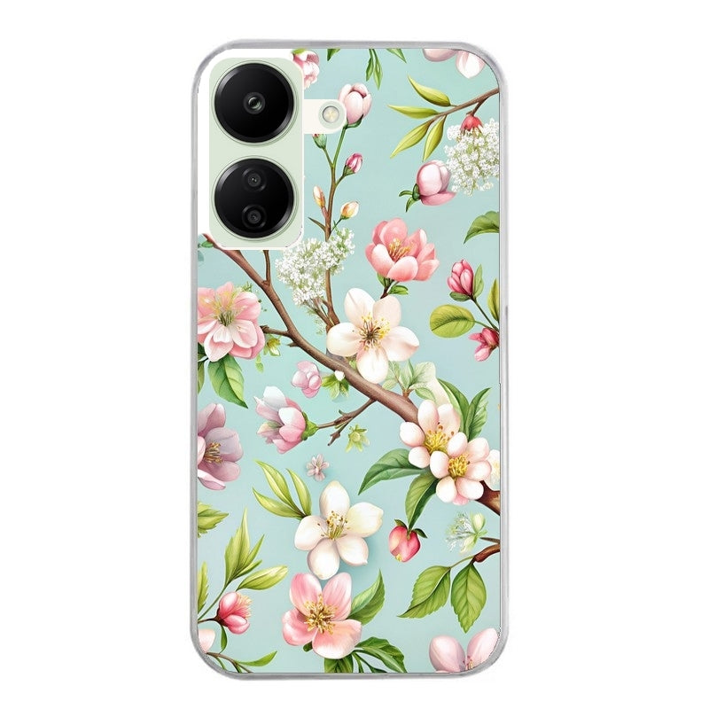 Coque taperso pour POCO C65 4G avec motif fleur de printemps protection antichoc personnalisée