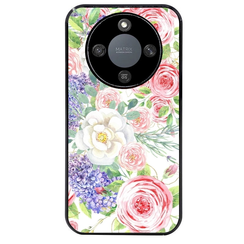 Coque noire taperso pour Magic 8 LITE et PRO avec motif fleur couleur pastel protection antichoc personnalisée