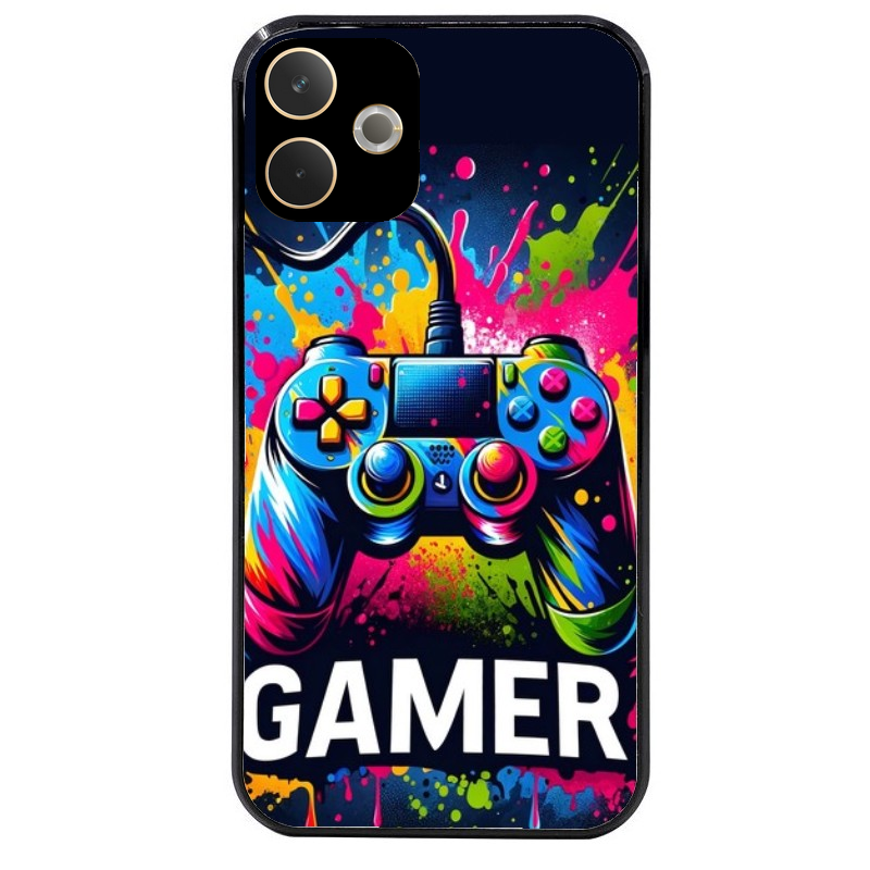 Coque noire taperso pour OPPO A5 PRO 4G et 5G avec motif gamer protection antichoc personnalisée