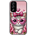 Coque noire taperso pour OnePlus Nord 5 avec motif chat lunettes protection antichoc personnalisée