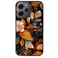 Coque noire taperso pour Redmi 12 4G et 5G avec motif fleur automne protection antichoc personnalisée