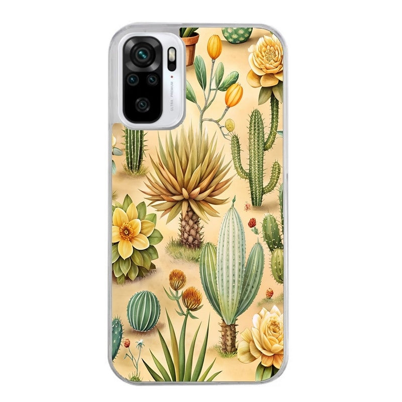 Coque taperso pour Redmi Note 10 4G 5G PRO 10S avec motif cactus et succulent protection antichoc personnalisée