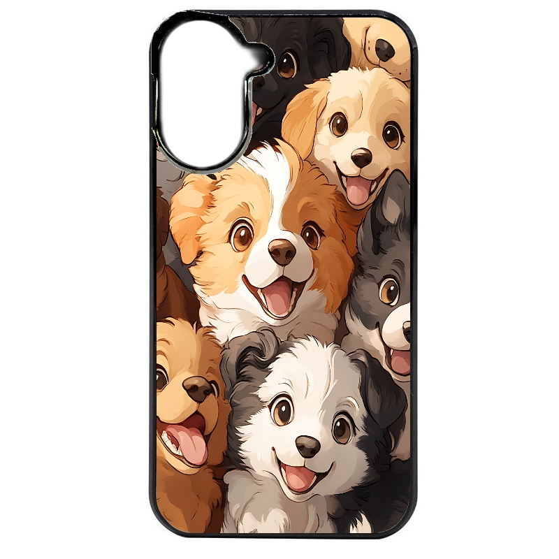 Coque noire taperso pour POCO C71 4G avec motif chien smile protection antichoc personnalisée