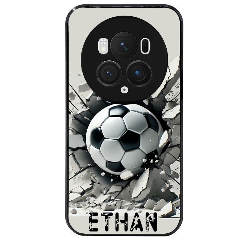 Coque noire taperso pour Magic 5 6 LITE et PRO avec motif foot beton personnalisee protection antichoc personnalisée
