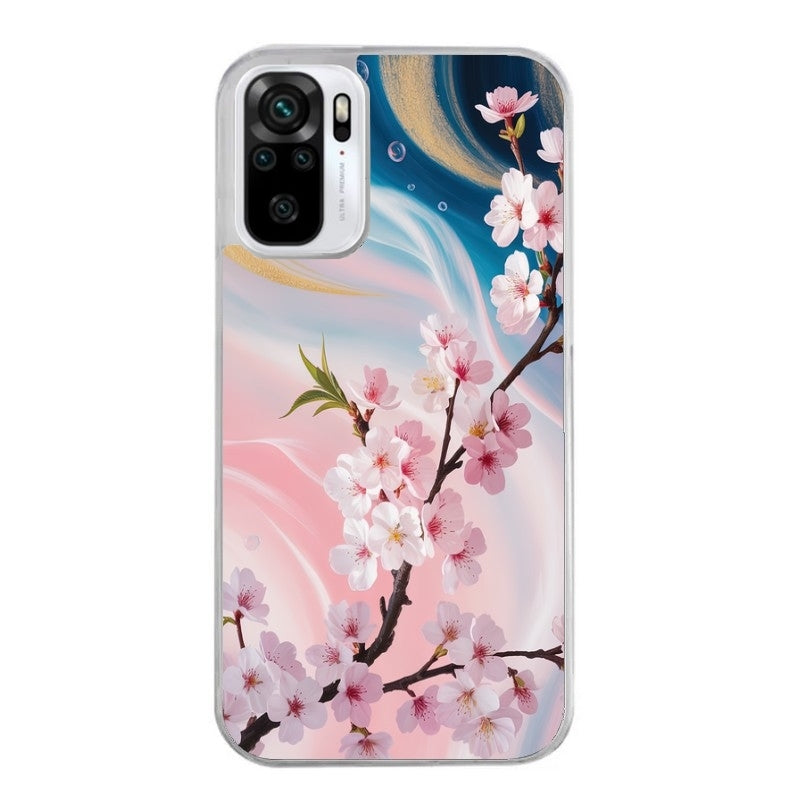 Coque taperso pour Redmi Note 10 4G 5G PRO 10S avec motif marbre fleur cerisier protection antichoc personnalisée