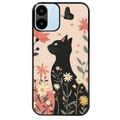 Coque noire taperso pour Redmi A1 et A2 avec motif chat papillon 1 protection antichoc personnalisée