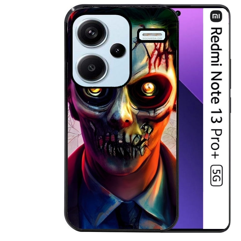 Coque noire taperso pour Redmi Note 13 PRO PLUS 5G motif joker style zombie protection antichoc personnalisée