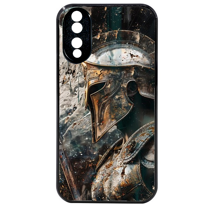 Coque noire taperso pour Honor 70 LITE 90 et LITE avec motif spartan guerrier protection antichoc personnalisée