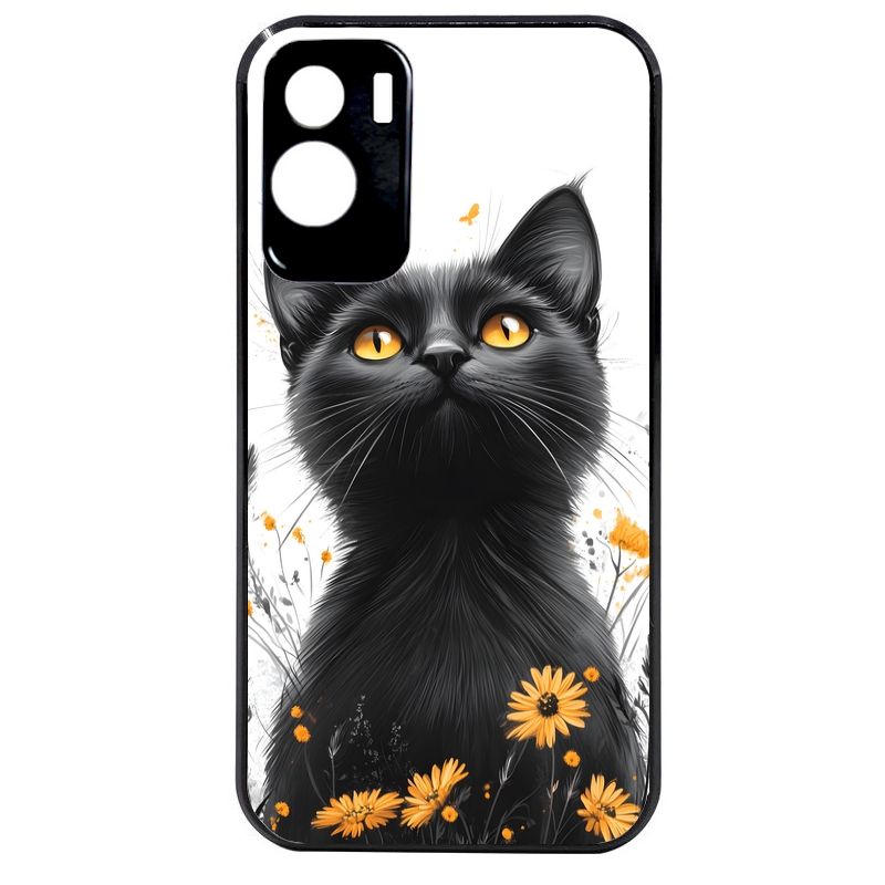Coque noire taperso pour Honor 70 LITE 90 et LITE avec motif chat eyes protection antichoc personnalisée