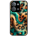 Coque noire taperso pour POCO C85 avec motif effet fourrure leopard 3 protection antichoc personnalisée