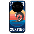 Coque noire taperso pour Redmi A3 avec motif hawaii et surf protection antichoc personnalisée