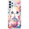 Coque taperso pour Galaxy A13 4G et 5G A23 A53 avec motif chat bubble style manga protection antichoc personnalisée