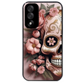 Coque noire taperso pour OnePlus Nord 5 avec motif tete de mort calavera rose protection antichoc personnalisée