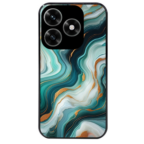 Coque noire taperso pour Honor X6B X5C X5C PLUS avec motif marbre vert protection antichoc personnalisée