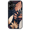 Coque noire taperso pour POCO M6 4G avec motif jungle et feuilles protection antichoc personnalisée