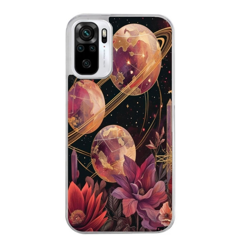 Coque taperso pour Redmi Note 10 4G 5G PRO 10S avec motif astro et fleurs protection antichoc personnalisée