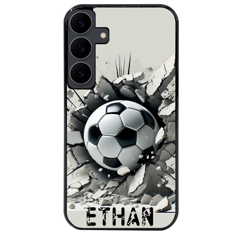 Coque noire taperso pour galaxy A06 A16 A26 A36 A56 avec motif foot beton personnalisee protection antichoc personnalisée
