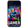 Coque noire taperso pour galaxy A22 A32 A52 A52S 4G 5G  avec motif gamer protection antichoc personnalisée