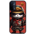Coque noire taperso pour OPPO A54 et A74 5G avec motif panda et samourai protection antichoc personnalisée