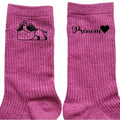 Chaussettes personnalisées paillettes rose motif licrone fainéante
