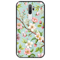 Coque noire taperso pour OPPO A5 A9 2020 avec motif fleur de printemps protection antichoc personnalisée