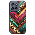 Coque noire taperso pour Moto Edge 60 et Neo Fusion Pro avec motif chevron texas protection antichoc personnalisée
