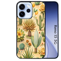 Coque noire taperso pour OPPO Reno 15 et F FS 5G avec motif cactus et succulent protection antichoc personnalisée